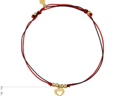 Bransoletka z elementami srebra - serce