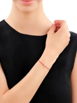 Bransoletka z elementami srebra - motyl