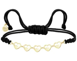 Bransoletka z elementami z żółtego złota - serca