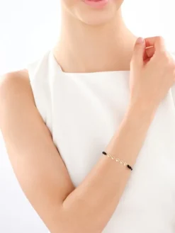 Bransoletka z elementami z żółtego złota - serca