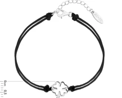 Bransoletka z elementami srebra - koniczyna