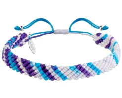 Bransoletka z elementami srebra z efektem Tie Dye