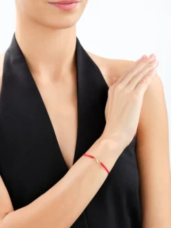 Bransoletka z elementami z żółtego złota - perły