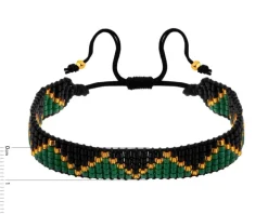 Bransoletka z elementami z żółtego złota i koralikami