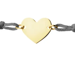 Bransoletka z elementami z żółtego złota - serce