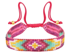 Bransoletka z elementami z żółtego złota i koralikami