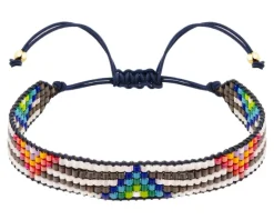 Bransoletka z elementami z żółtego złota i koralikami