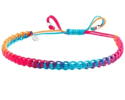 Bransoletka z elementami srebra i cyrkoniami - koła