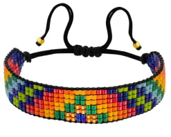 Bransoletka z elementami z żółtego złota i koralikami