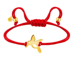 Bransoletka z elementami z żółtego złota - ptak