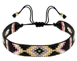 Bransoletka z elementami srebra i cyrkonią z efektem Tie Dye - nieskończoność