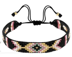 Bransoletka z elementami srebra i cyrkonią z efektem Tie Dye - nieskończoność