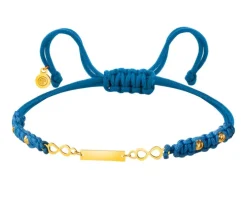 Bransoletka z  elementami z żółtego złota - nieskończoności