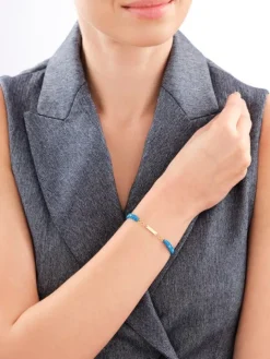 Bransoletka z  elementami z żółtego złota - nieskończoności