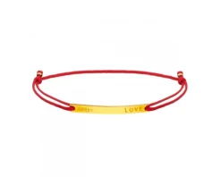 Bransoletka z elementami z żółtego złota - love