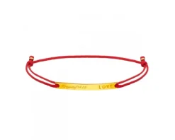 Bransoletka z elementami z żółtego złota - love