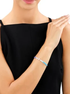 Bransoletka z elementami srebra z efektem Tie Dye - gwiazda