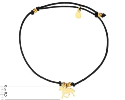 Bransoletka z elementami srebra - koń