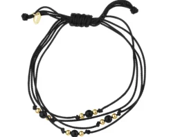 Bransoletka z elementami srebra i szlifowanym szkłem - kulki