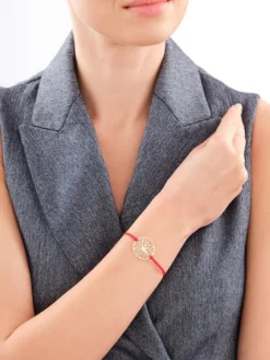 Bransoletka z  elementami z żółtego złota - koło