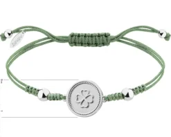 Bransoletka z elementami srebra - koniczyna