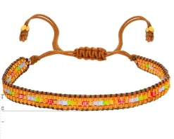 Bransoletka z elementami z żółtego złota i koralikami