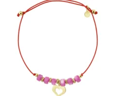 Bransoletka z elementami srebra i masą perłową - serce