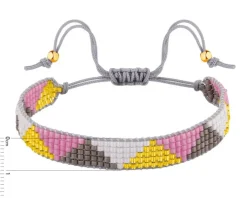 Bransoletka z elementami z żółtego złota i koralikami