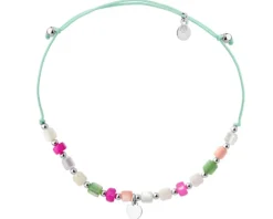 Bransoletka z elementami srebra i masą perłową - serce