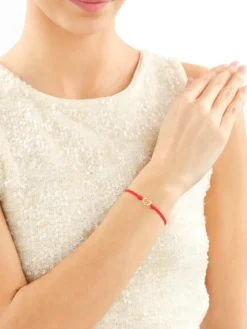 Bransoletka z elementami srebra - serce, nieskończoność, Love