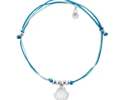 Bransoletka z elementami srebra - muszla