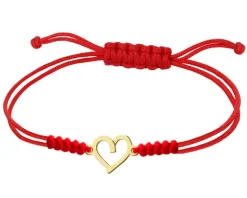Bransoletka z elementem z żółtego złota - serce