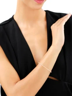 Bransoletka z mosiądzu pozłacana z kamieniami księżycowymi