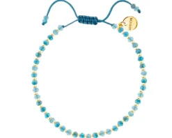 Bransoletka z mosiądzu pozłacana z apatytami