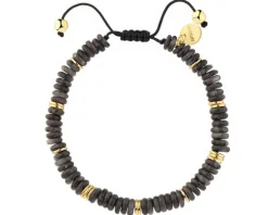 Bransoletka z mosiądzu pozłacana z labradorytami