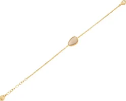 Bransoletka z mosiądzu pozłacana z agatem