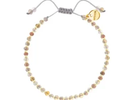 Bransoletka z mosiądzu pozłacana z agatami