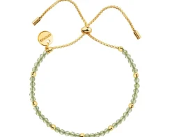 Bransoletka z mosiądzu pozłacana z peridotami