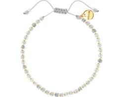 Bransoletka z mosiądzu pozłacana z labradorytami