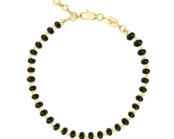 Bransoletka z mosiądzu pozłacana z agatami