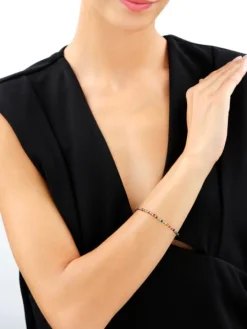 Bransoletka z mosiądzu pozłacana z tygrysim okiem