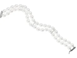 Bransoletka z perłami, diamentami i elementami białego złota - próba 585