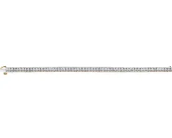Bransoletka z żółtego i białego złota z diamentami - 18 cm - 3,00 ct - próba 585