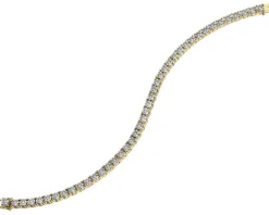 Bransoletka z żółtego i białego złota z brylantami - 19 cm - 2,64 ct - próba 585