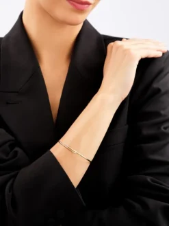 Bransoletka z żółtego złota z brylantami - 0,03 ct - próba 585