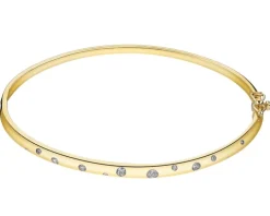 Bransoletka z żółtego złota z brylantami - 0,25 ct - próba 585