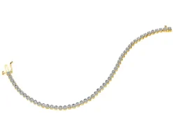 Bransoletka z żółtego złota z brylantami - 19 cm - 2,50 ct - próba 585