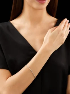 Bransoletka z żółtego złota z brylantami - 18 cm - 0,70 ct - próba 585