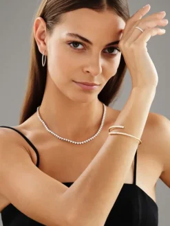 Bransoletka z żółtego złota z brylantami - 2,37 ct - próba 750