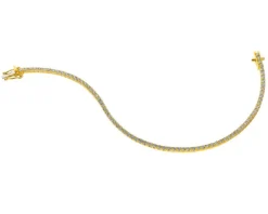 Bransoletka z żółtego złota z brylantami - 18 cm - 2,00 ct - próba 750